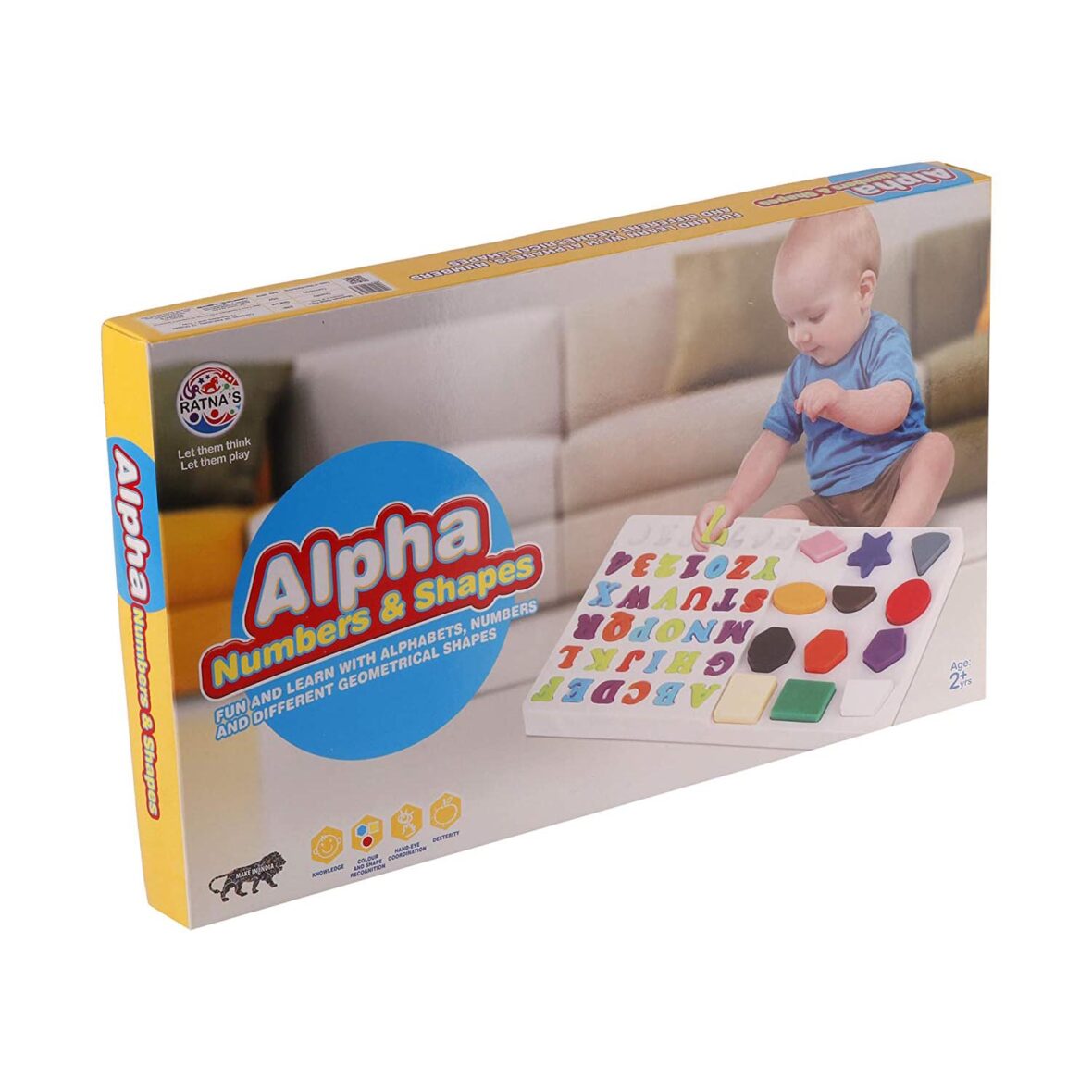 Ratna’s Educational Alpha, Numbers & Shapes for Kids. Let Them Learn The Combo of Alphabet, Number and Shapes