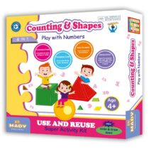 Dr. Mady's 4 in 1 Counting & Shapes l Play with Numbers l Super Activity Kit - Use and Reuse l for Age 4 Years and Above