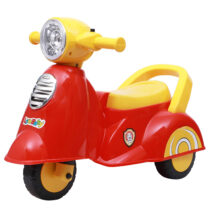 Toyzoy Manual Push Scooter Ride On with Music & Light - Red Yellow