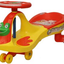 Goyal's Frog Magic Car Ride On with Music Lights, 2-8 Years Yellow Red