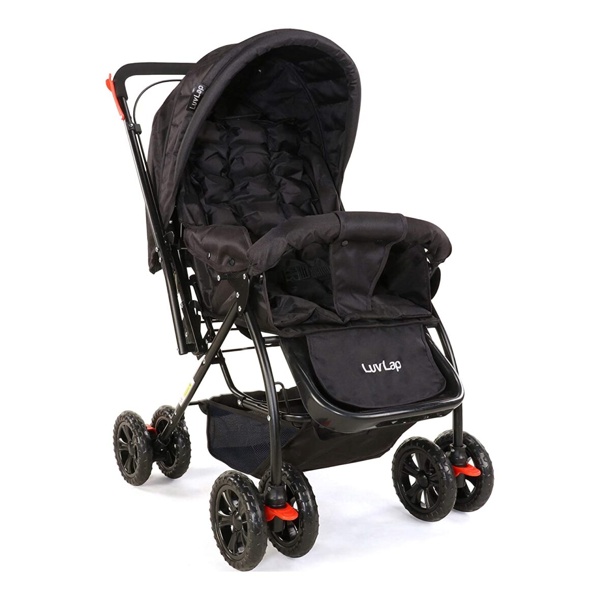 LuvLap Starshine Stroller/Pram, Easy Fold for Newborn Baby/Kids, 0-3 Years (Black) Material : ethylene vinyl acetate