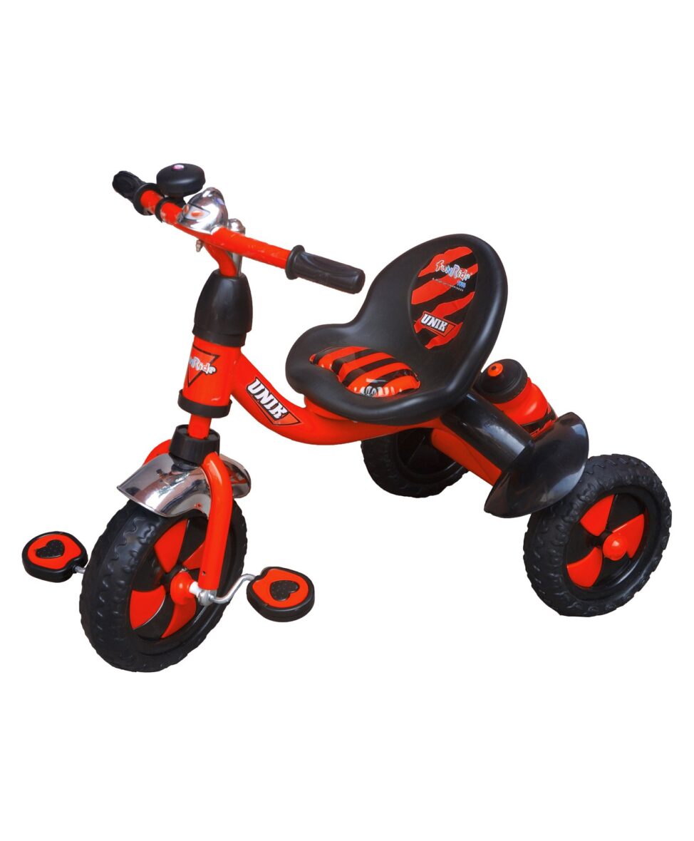 Funride UNIK Plastic Tricycle with Sipper and Bell- Red