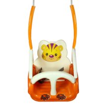 Panda Baby Plastic Swing Plain with Multiple Age Settings, Safety Handle, Lock Belt, 1-5 Years, Orange, Children One Size