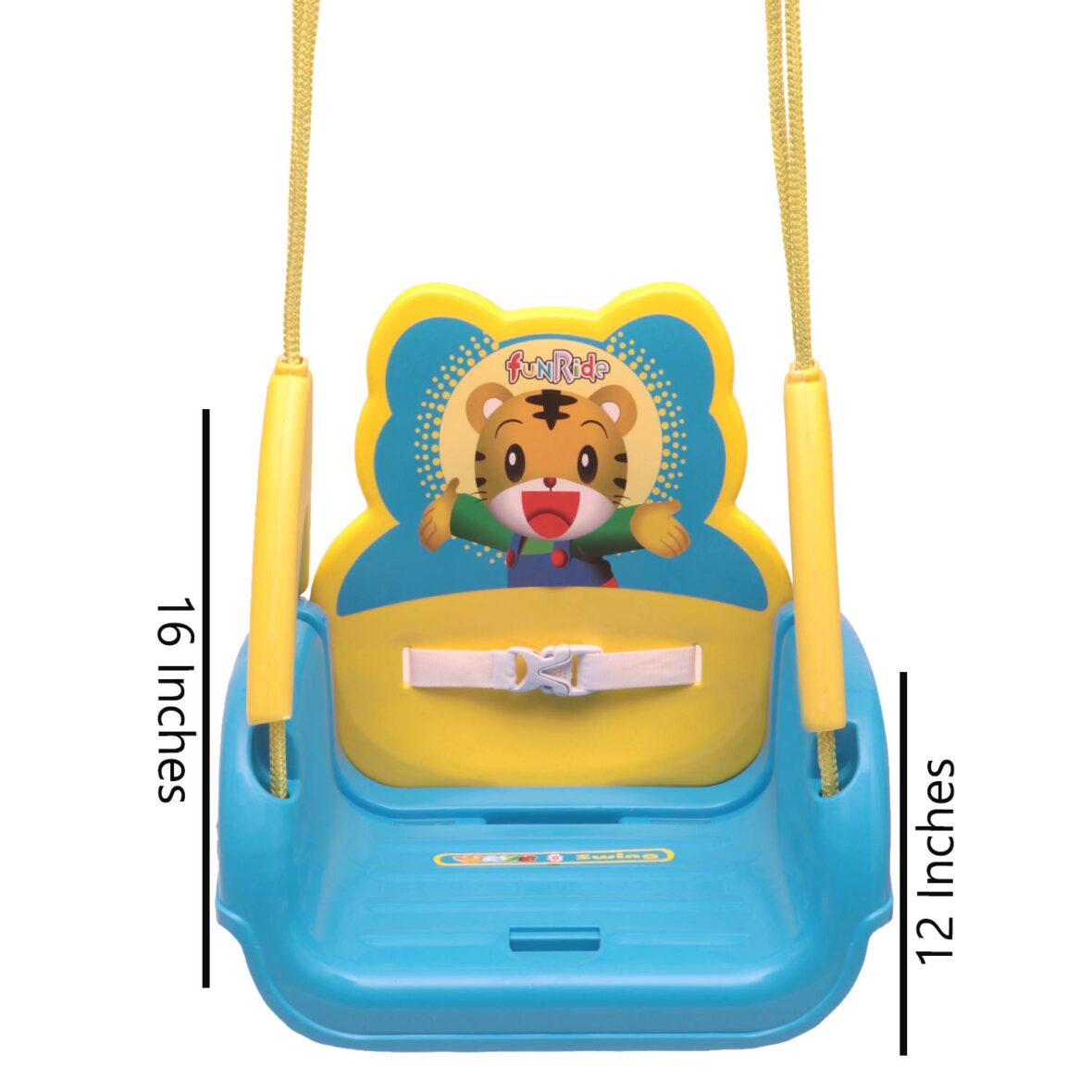Fun Ride Plastic Musical 3 in 1 Adjustable Swing for Kids(Blue)