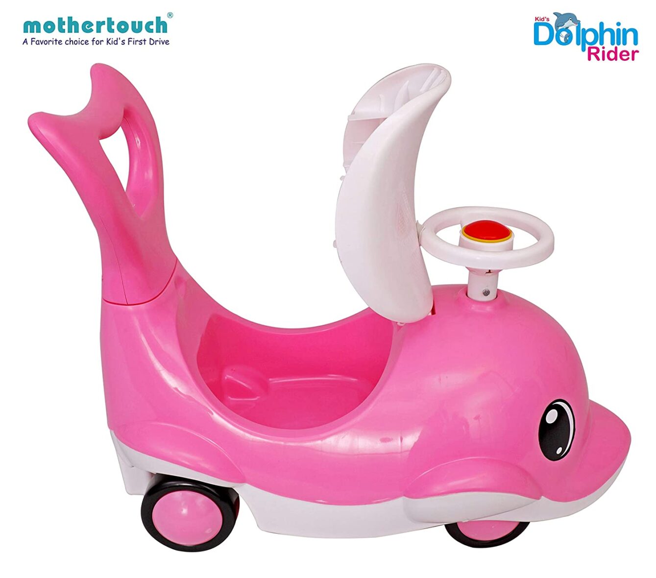 Mothertouch Dolphin Rider Ride On for Infants and Kids (Pink)