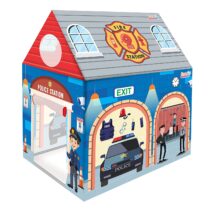 KrocieToys 2 in 1 Police & Fire Station Kids Play House Tent Play Tent for Girls and Boys, Kids Tent for 3 + Years