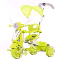 Allwyn Baby Tricycle Force 4G Scooter with Parental Handle and Canopy-blue/green/pink.