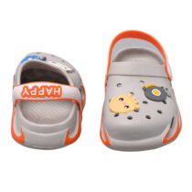 Yellow Bee Space Theme Clogs for Boys, Grey