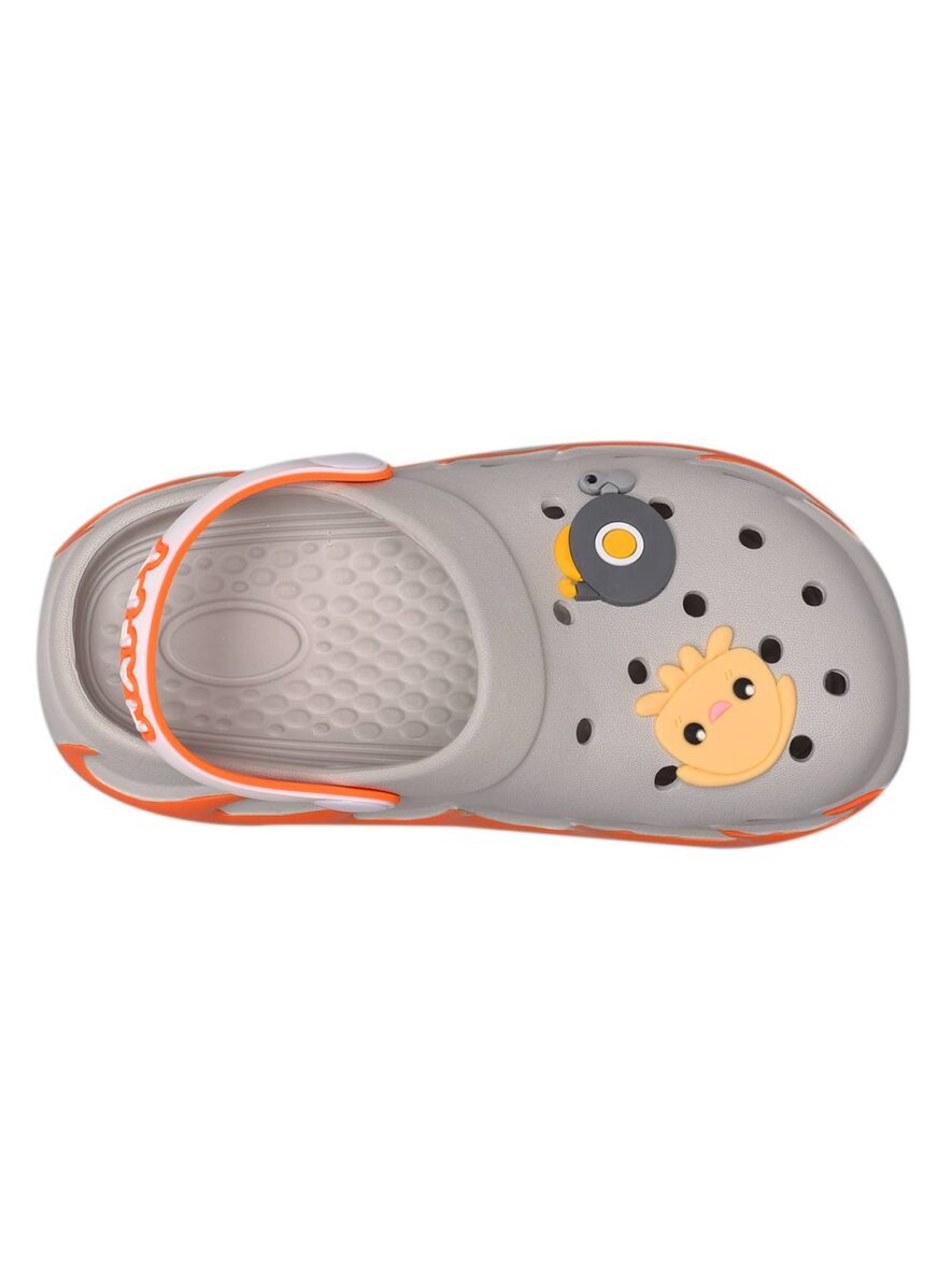 Yellow Bee Space Theme Clogs for Boys, Grey_10
