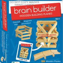 ekta brain builder wooden building planks (set-1)- Multi color