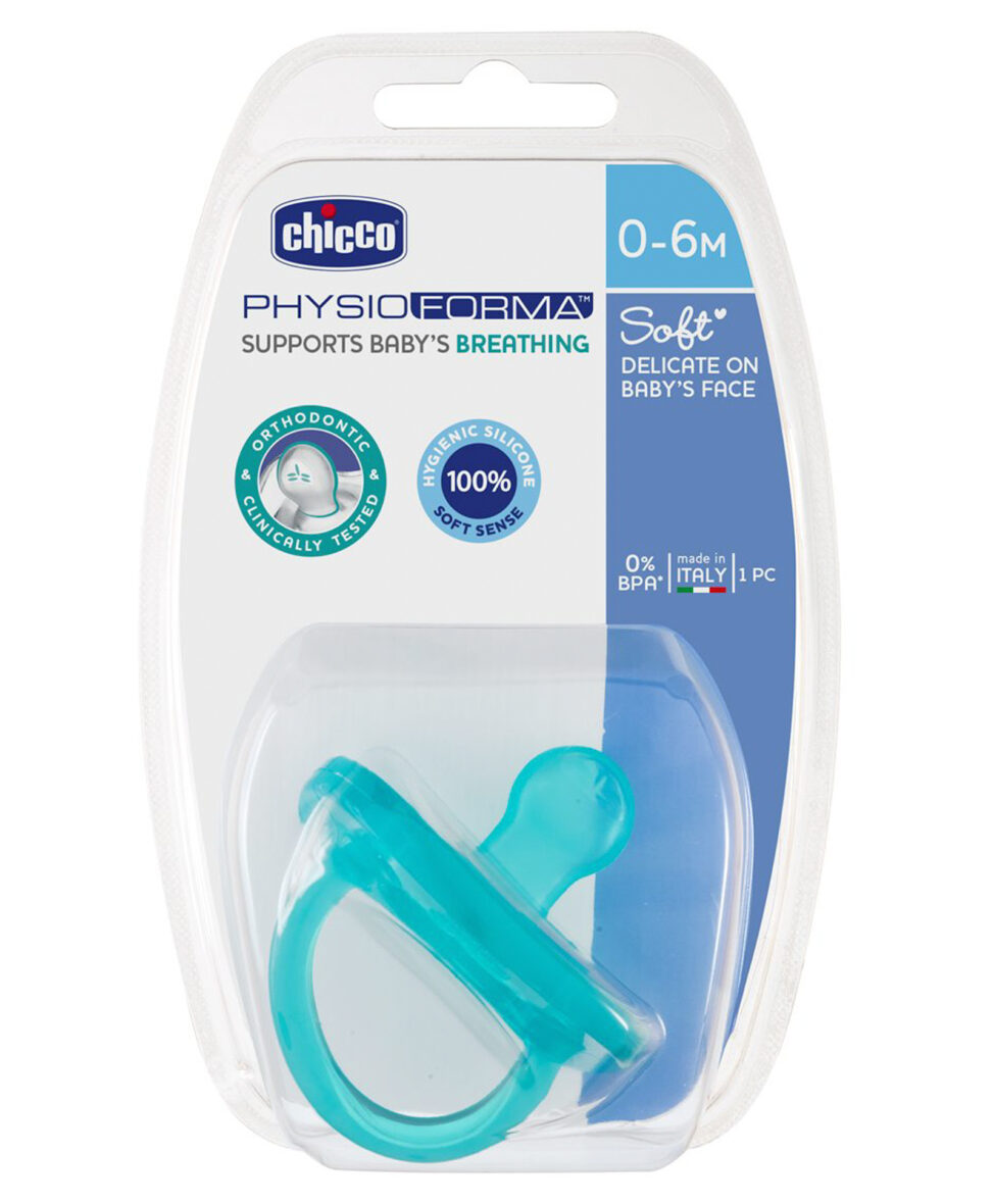 Chicco Physio Soft Silicone Orthodontic Soother Blue – 1 Piece