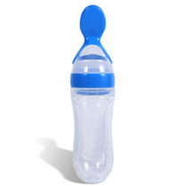 LuvLap Silicone Squeeze Food Feeder Blue - 90 ml