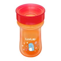 LuvLap Dino Dome Sipper, 360° Drinking, BPA Free, 300ml, 12m+ (Orange)