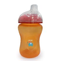 LuvLap Jumbo Sky Spout Sipper for Infant/Toddler 300ml, Anti-Spill Sippy Cup with Soft Silicone Spout BPA Free, 6m+ (Orange)