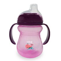 LuvLap Moby Little Spout Sipper for Infant/Toddler, 240ml, Anti-Spill Sippy Cup with Soft Silicone Spout BPA Free, 6m+ (Purple)