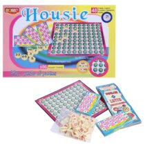 Housie Game with 600 Tickets, 48 ​​Different Reusable Cards, Fixable Game Board, 90 Square Number Tiles, Tambola Game Set - Multi Color Brand: Dolly"