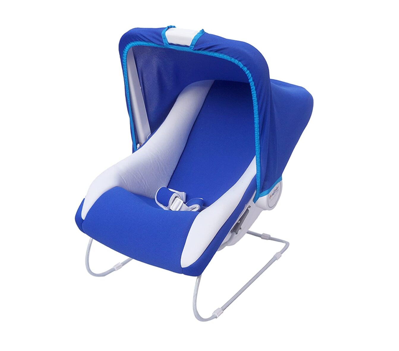 U Smile Carry Cot Cum Bouncer – 10 in 1 – Feeding Chair, Baby Chair, Rocker, Bath TUB, Carrying, Bouncer, Bottle Holder & Baby Swing (Blue)