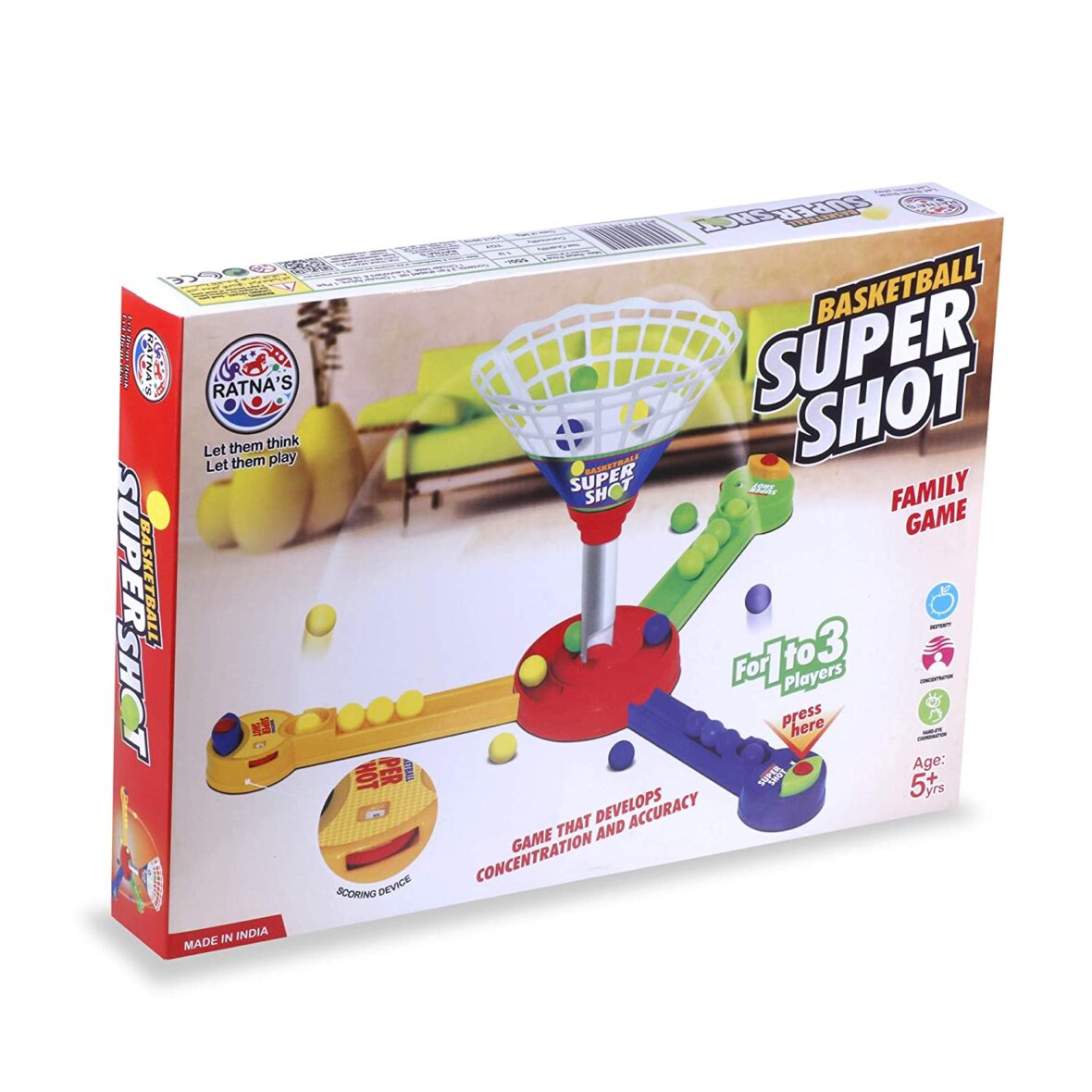 Ratna’s Super Shot Basketball Senior A Premium Action Game for Kids AS Well AS Adults. Press The Button and Score