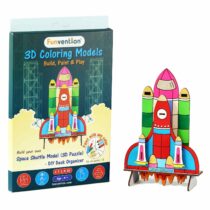 Funvention 3D Coloring Model Space Shuttle DIY Puzzle Toy - Multicolor