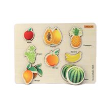 Chunky Fruits Wooden Board Puzzle Multicolor - 8 Pieces