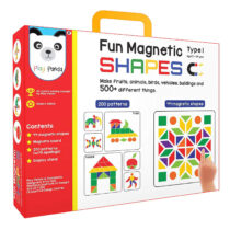 Play Panda Fun Magnetic Shapes (Junior) Type 1 - 44 Magnetic Shapes, 200 designs