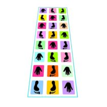Hopscotch Jumbo Play mat Game (40" x 108") - Hopscotch Game an Unique Balancing Game for Kids n Adults, Family Game, for 3 Years and Up - Multicolor