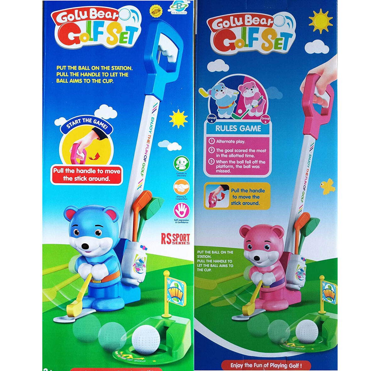 U Smile Golu Bear Golf Set Sports Indoor & amp; Outdoor Games for Kids (Multi-Color)