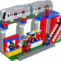 Bluwings Metro Station Building Interlocking Blocks set For Kids