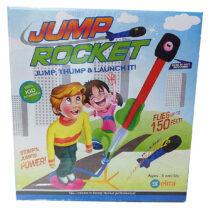 Ekta Jump Rocket Stomp Launcher & 3 Foam Tipped Rocket With Whistle Sound | Flies up to 150 feet. Non-toxic, no battery | outdoor toys for kids 5+ years old