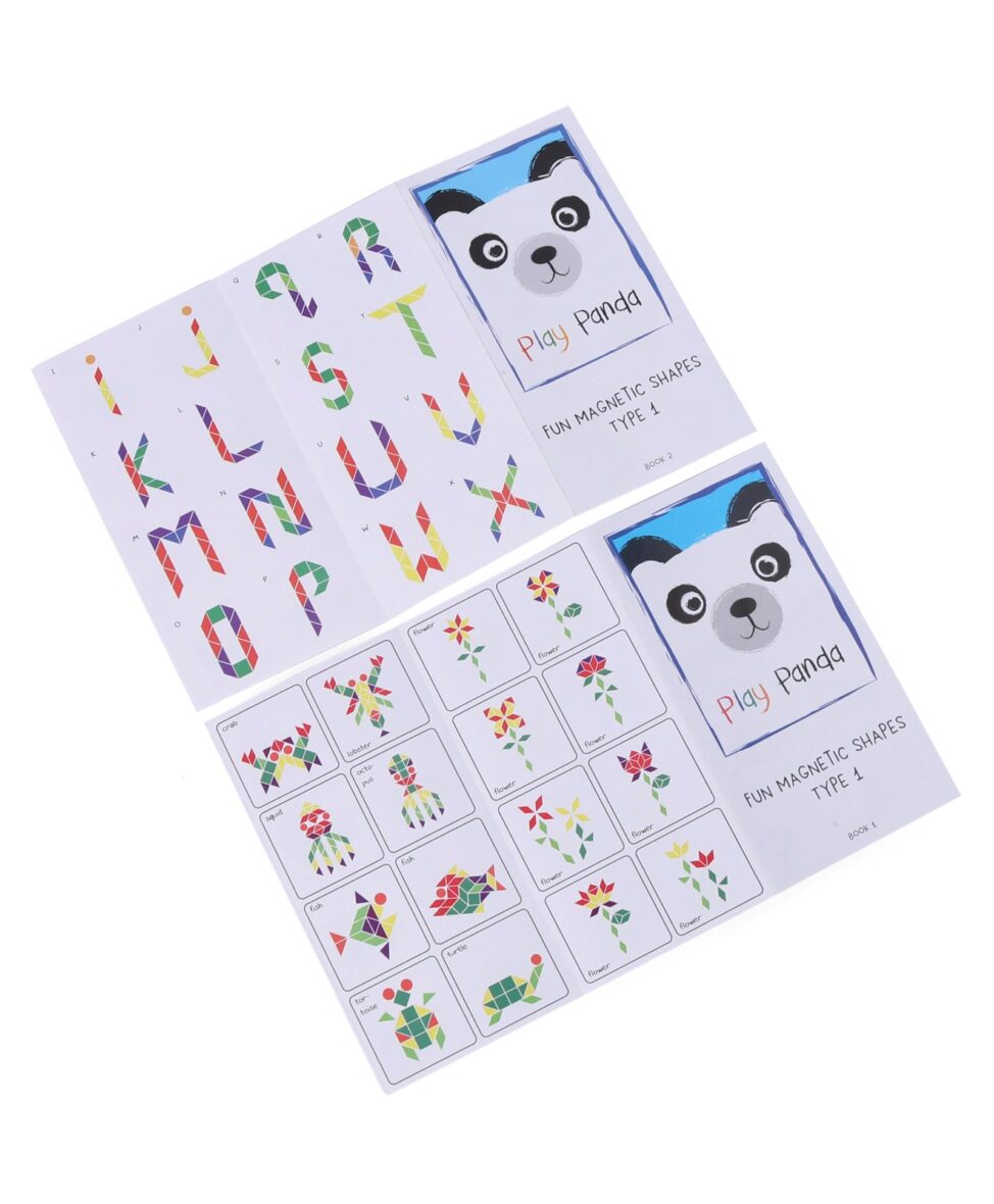 1 Play Panda Fun Magnetic Shapes (Junior) Type 1 – 44 Magnetic Shapes, 200 designs