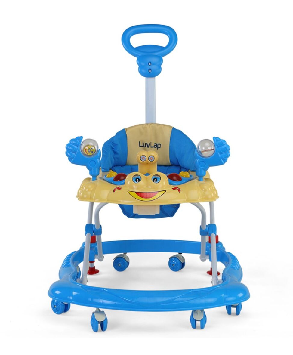 LuvLap Sunshine Baby Walker With Adjustable Height & Stopper – Blue 18126