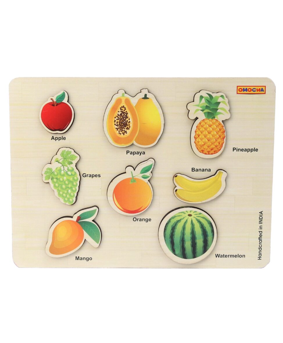 Chunky Fruits Wooden Board Puzzle Multicolor – 8 Pieces