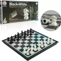 RATNA'S Black & White Foldable Magnetic chess for all ages. Party & Fun Games Board Game
