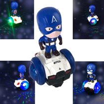 Super Hero Captain-America Hoverboard Auto Balancing Robot Car 3D Light Music, Dancing Musical Toys for Kids Activity Play Center Toy for Kids Early Learning Boys and Girls