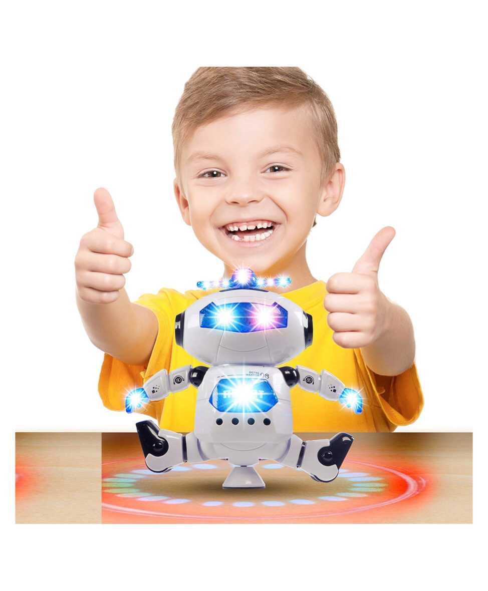 Dancing Robot With 3D Lights & Music – White