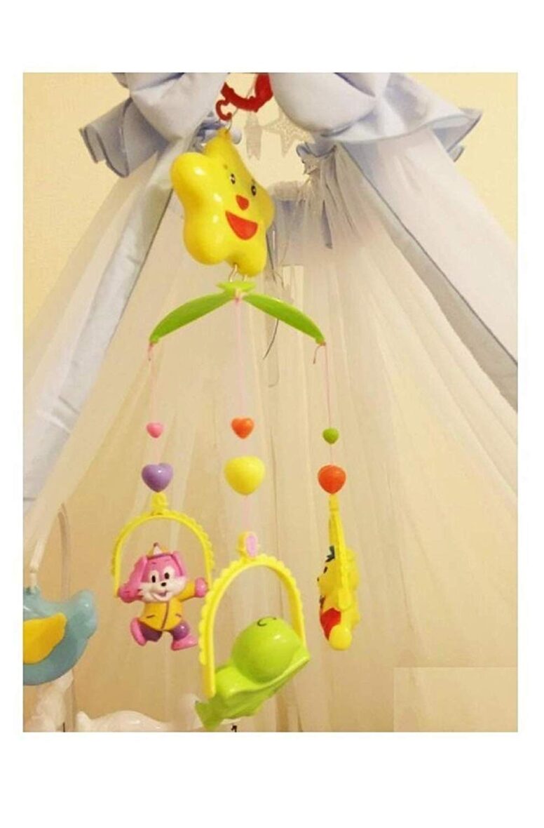 Musical Hanging Rattles Cradle Toys for New Born Babies (Multicolor)
