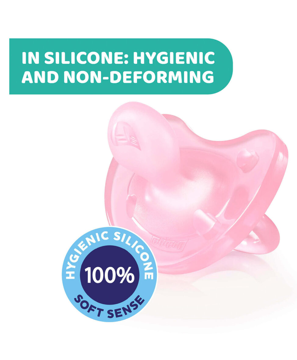 Chicco Physio Soft Silicone Orthodontic Soother Pink – 1 Piece