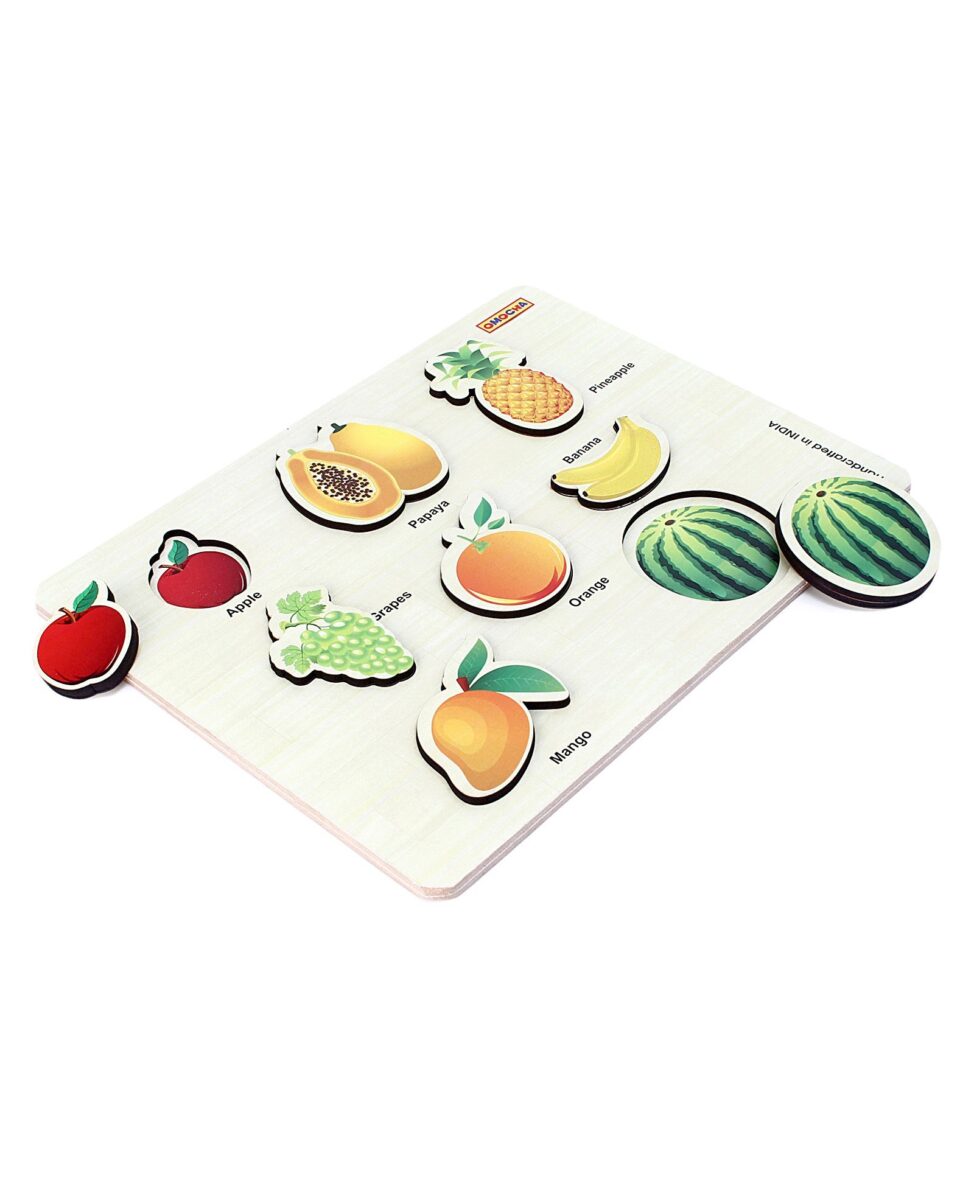 Chunky Fruits Wooden Board Puzzle Multicolor – 8 Pieces
