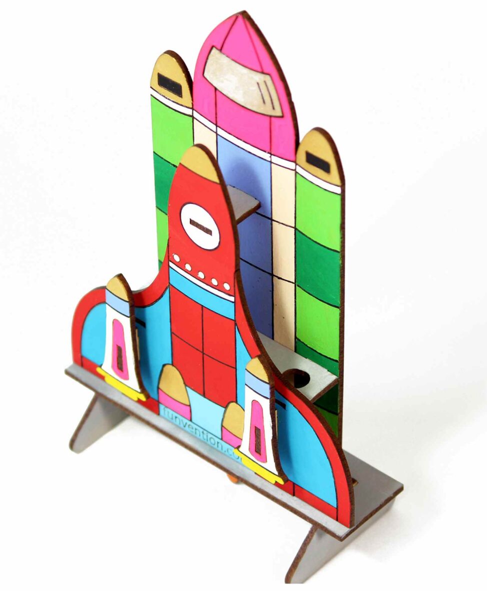 Funvention 3D Coloring Model Space Shuttle DIY Puzzle Toy – Multicolor