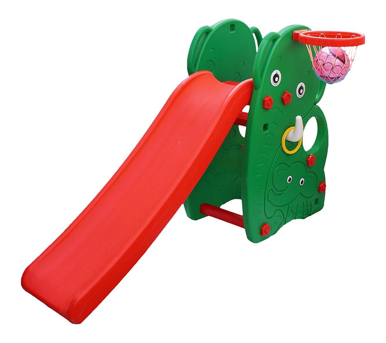 U Smile Plastic elephant Slide-205, Multicolour, 1 to 4 years