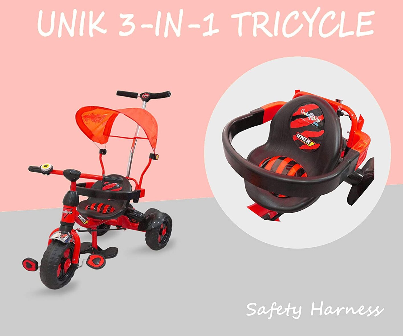 Fun Ride Baby Tricycle Unik Deluxe Rider 1 to 4 Years (13)
