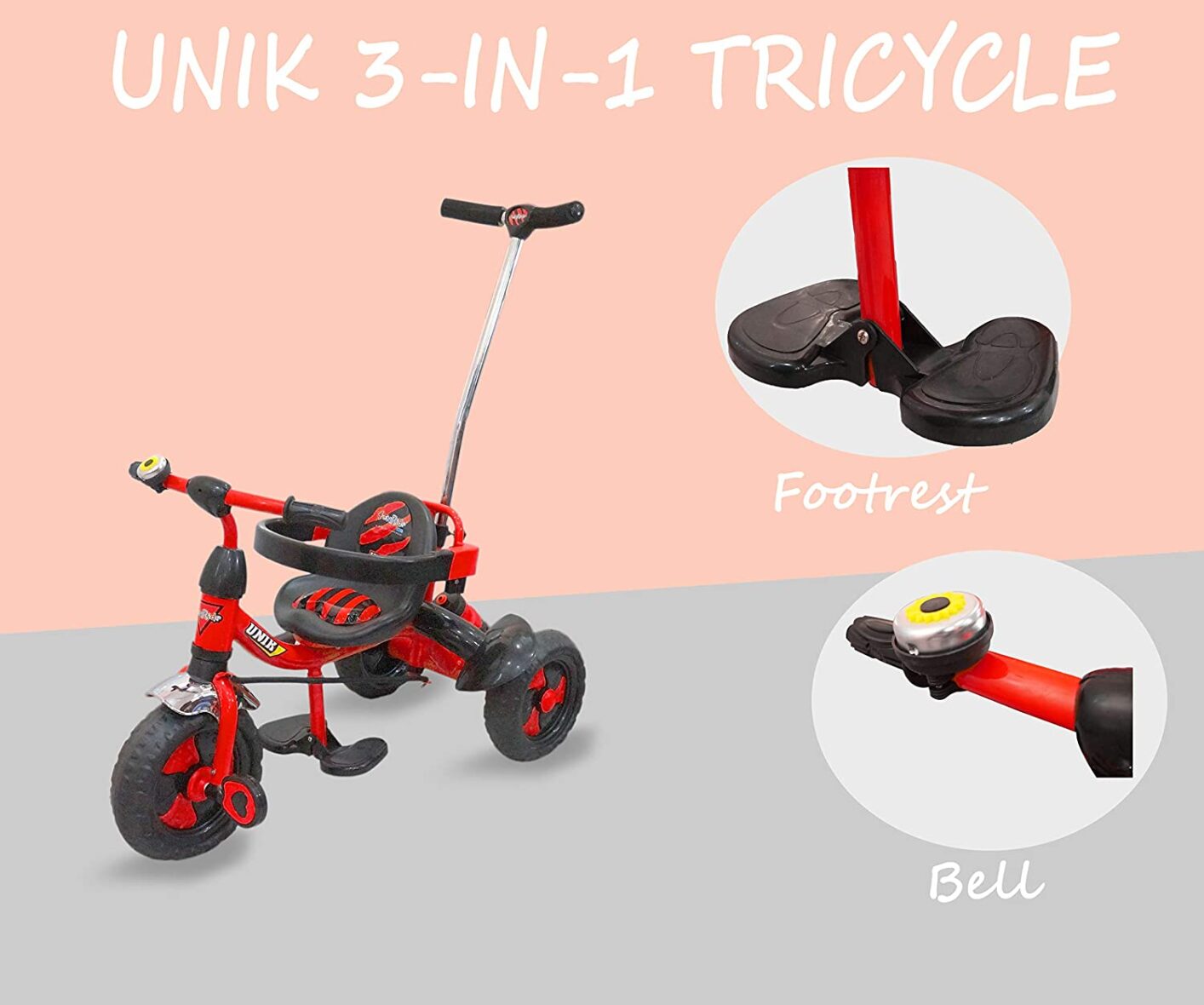 Fun Ride Baby Tricycle Unik Deluxe Rider 1 to 4 Years (14)