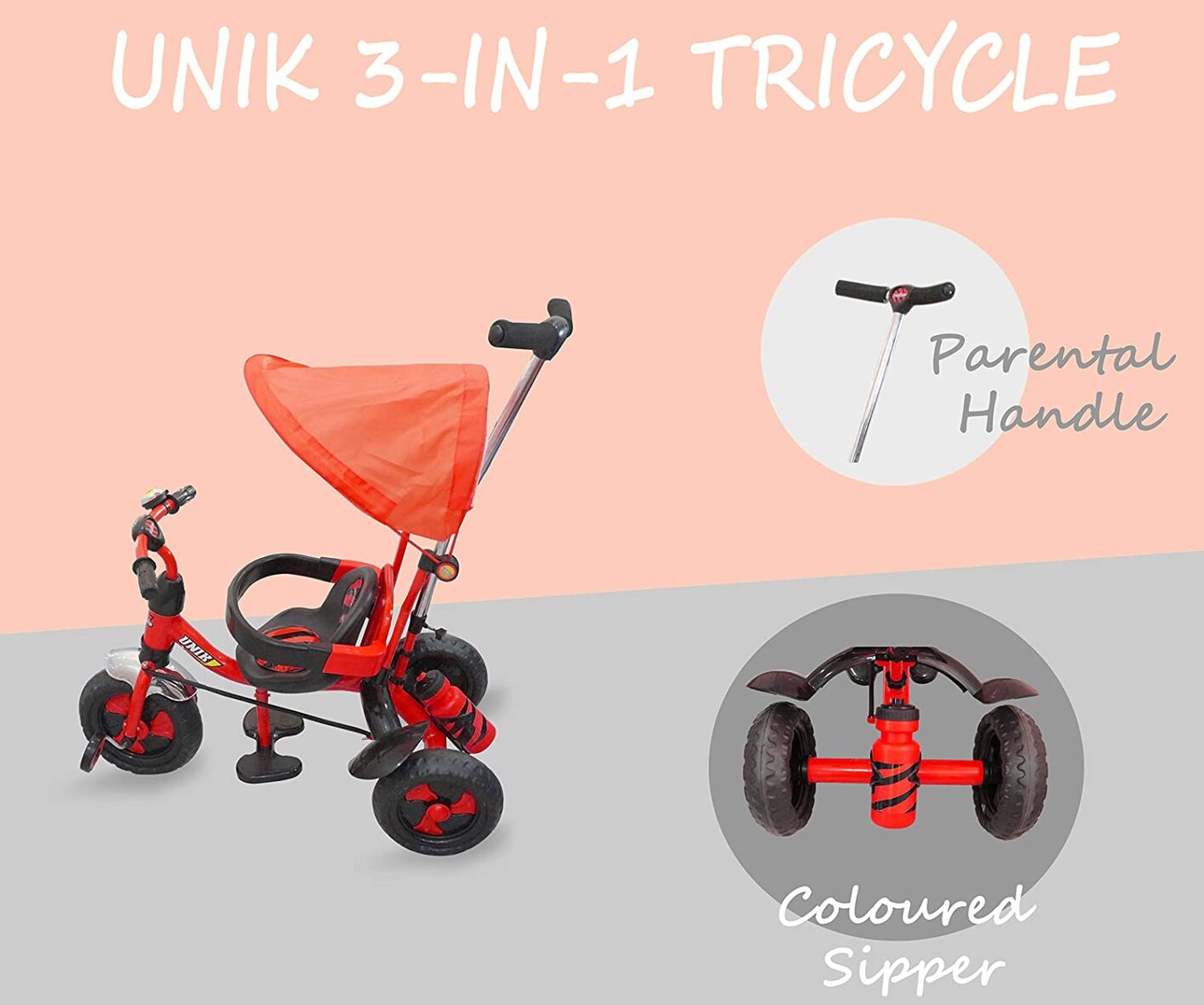 Fun Ride Baby Tricycle Unik Deluxe Rider 1 to 4 Years (15)