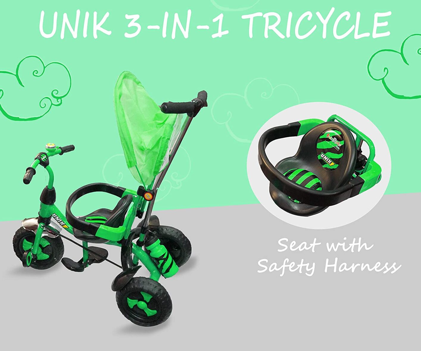 Fun Ride Baby Tricycle Unik Deluxe Rider 1 to 4 Years (8)