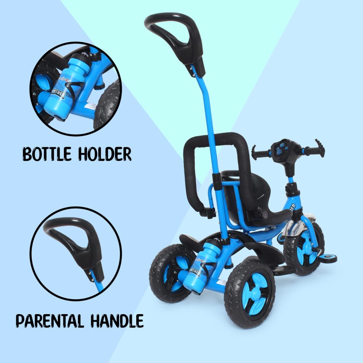 FunRide Kids Tricycle Rider Panther with Removable Parental Control Handle (12)