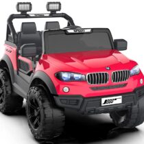 U Smile Speed-888 Ride-On 12V Rechargeable Battery Operated Ride on Jeep for Kids, 1 to 7 Year, Red