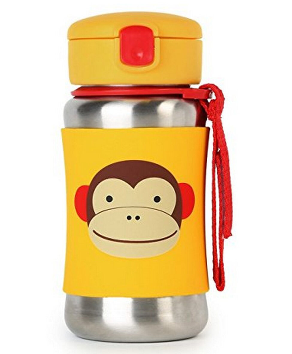 Skip Hop Stainless Sipper Bottle Monkey Print Yellow – 350 ml