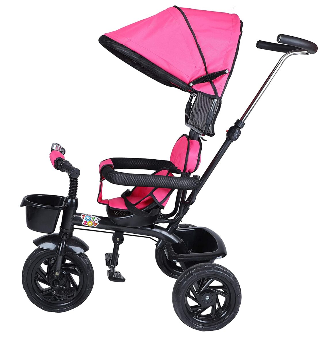 Toyzoy Maple Pro Max Kids|Baby Trike|Tricycle with Canopy for Kids|Boys|Girls Age Group 2 to 5 Years, TZ-532 (Pink)4