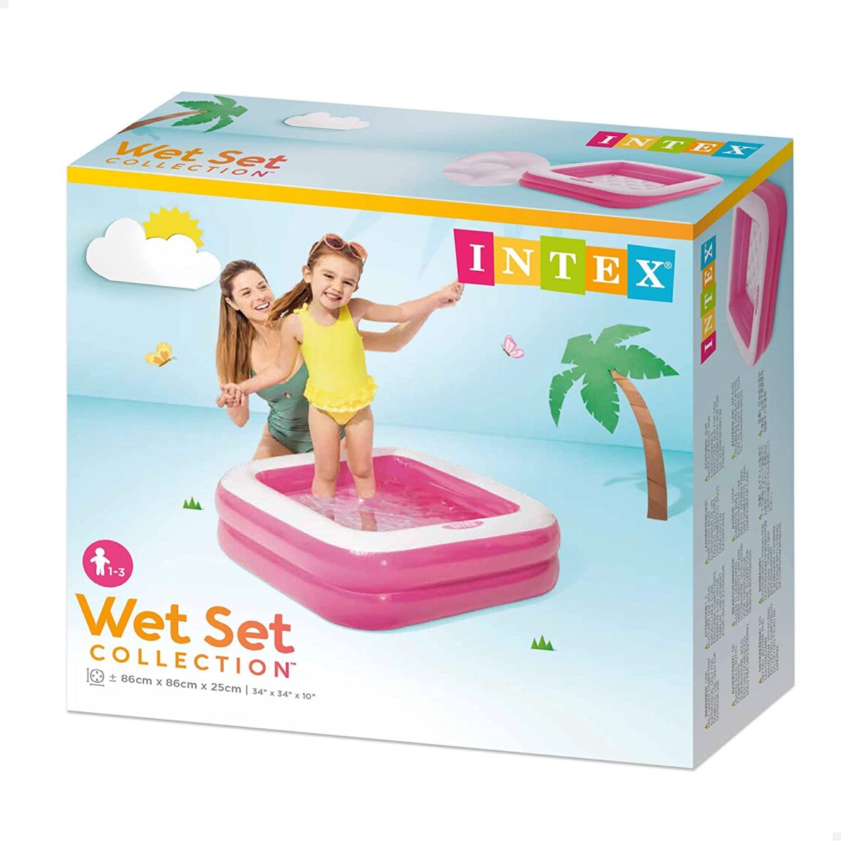 Intex Inflatable Play Box Pool (Multicolor)