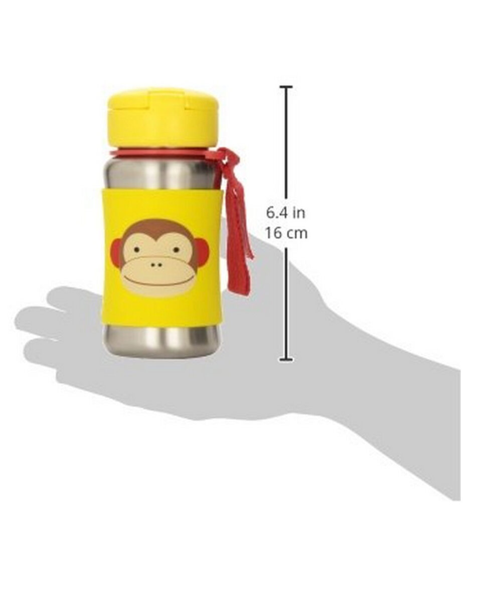 Skip Hop Stainless Sipper Bottle Monkey Print Yellow – 350 ml